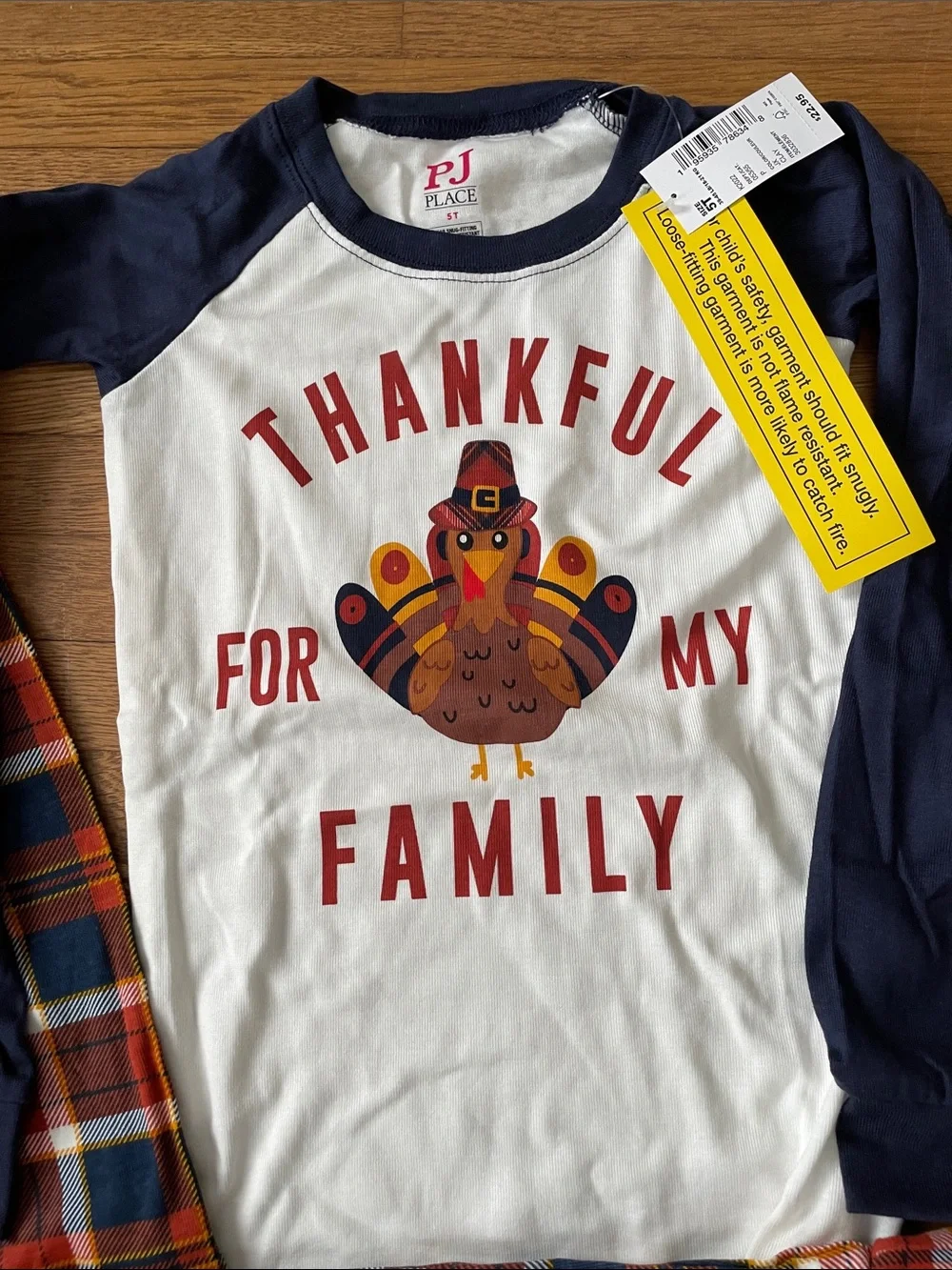 5t NWT Place PJ Kids 2pc pajama set Thanksgiving  boys